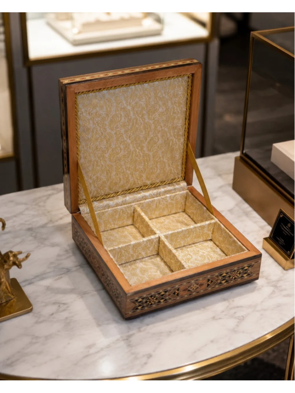 Luxury Handmade Mosaic Wooden Jewelry Box – (video Available)